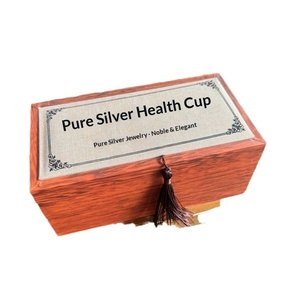 Elegant Sterling Silver Health Cup, Hand-Embossed Gift Box, Perfect for Business & Collecting - Product Image 1