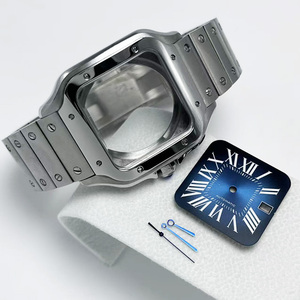 Caja Cuadrada Plateada <span class=keywords><strong>de</strong></span> 38 mm con Correa <span class=keywords><strong>de</strong></span> Acero Inoxidable, Equipada con Movimiento NH35/NH34/NH36, Piezas <span class=keywords><strong>de</strong></span> Reloj que se Pueden Reemplazar como ODM/OEM - Product Image 3