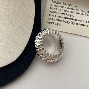 S925 Sterling Silver Style Coréen Blogger Anneau Romantique 18K Placage Lourd Fermé Stripe Design En Gros - Product Image 2