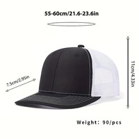 Casquette Trucker Richardson Style 112 en maille vierge avec logo brodé, visière légèrement incurvée à 6 panneaux, personnalisable, haute qualité OEM