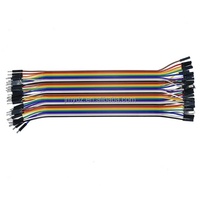 Câble DuPont de couleur 40 broches 10 cm de la marque HKST, F-F, M-M, 40P, Femelle-Femelle, Mâle-Mâle, Jumper, Certifié RoHS
