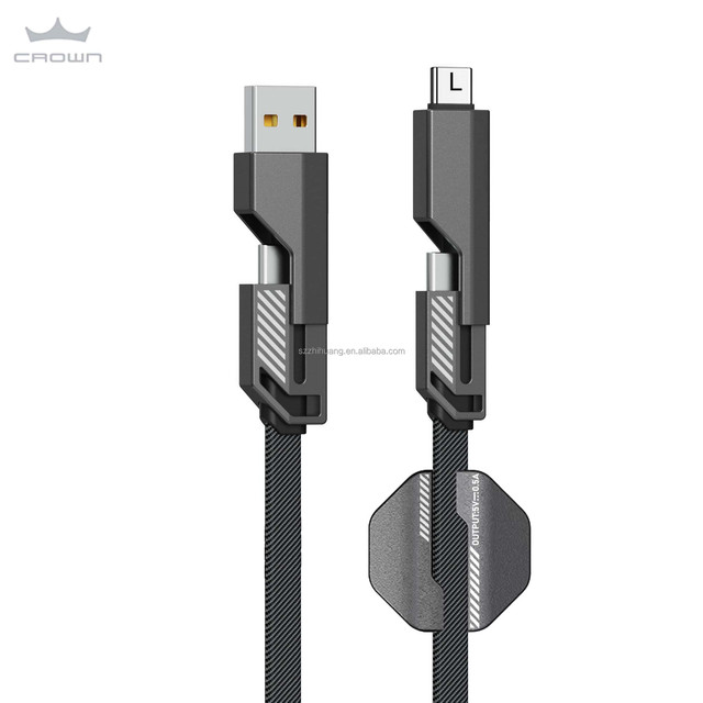 4-in-1 Type-C Data Cable Magnetic Wireless Charger Watch Charging Cable with 3A Fast Charging for iPhone 15/16/17