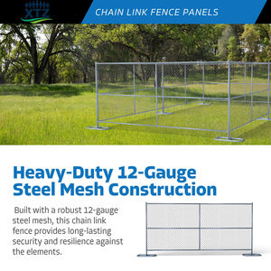 Panel de valla temporal de valla de eslabones americanos de fácil montaje impermeable personalizado - Product Image 4