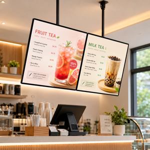 ป้ายเมนูร้าน<span class=keywords><strong>อาหาร</strong></span> LED ตกแต่งแบบกำหนดเอง กล่องไฟสี่เหลี่ยมแขวนสำหรับธุรกิจ - Product Image 2