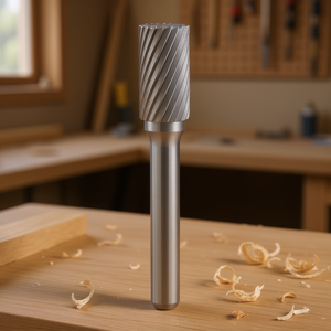 Fresa Rotativa de Corte Simple Fervi con Punta de Carburo y Vástago Recto, Sin Recubrimiento Brillante, para Trabajos en Madera - Product Image 3
