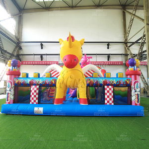 WINSUN Commercial Unicorn Inflatable Bounce House with Double Slides 0.55mm PVC Kids Bouncy Castle for Party Rental Events - Product Image 3