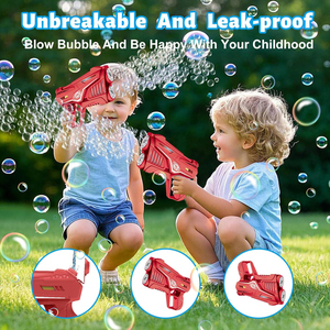 Pistola <span class=keywords><strong>de</strong></span> <span class=keywords><strong>Burbujas</strong></span> <span class=keywords><strong>de</strong></span> Juguete para Niños con Luz LED y Diseño Recargable, Pistola <span class=keywords><strong>de</strong></span> <span class=keywords><strong>Burbujas</strong></span> Automática <span class=keywords><strong>de</strong></span> 16 Orificios para Niños - Product Image 2