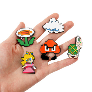 Lot de badges <span class=keywords><strong>en</strong></span> métal émaillé style pixel mosaïque, 7 couleurs, Mario, pour décoration de sacs à dos et vêtements - Product Image 2