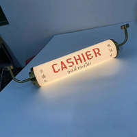 Boîte à lumière cylindrique en acrylique lumineuse, boîte à lumière de caissier, boîte à lumière murale, boîte à lumière de bar, boîte à lumière de salon