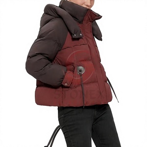 Fashionable Best Selling Women's Winter Short Waterproof Quick Dry Keep Warm <b>Long</b> Sleeve Full Zip Hooded Puffer <b>Jacket</b> New - Product Image 1