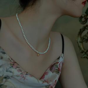 สร้อยคอไข่มุกแท้ชุบทอง 14K ดีไซน์หรูหรา สง่างาม พร้อมจี้ลูกปัดสไตล์เรโทร แฟชั่นทันสมัย - Product Image 3