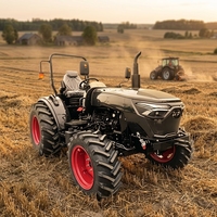 Traktor Pertanian Mini Multifungsi 4WD 45HP Ukuran Kecil dengan Mesin dan Gearbox untuk Membajak dan Mengolah Lahan Kering di Pegunungan