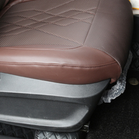 Housses de siège de voiture universelles de luxe GANE Premium marron, respirantes, imperméables, durables, en cuir, ensemble complet toutes saisons pour Chery Tiggo 7