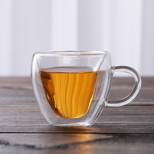 <span class=keywords><strong>Tazza</strong></span> di vetro a doppia parete a forma di <span class=keywords><strong>cuore</strong></span> <span class=keywords><strong>con</strong></span> manico in vetro borosilicato - Product Image 6
