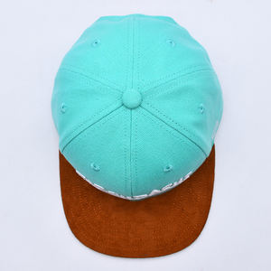 Comfortable Faux Velvet Two Tone 3D Embroidered Custom Snapback Cap Snapback <b>Hats</b> Snapback Cap - Product Image 5