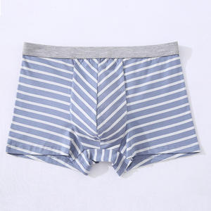 95% Katoenen Heren Ondergoed Sexy Strepen 3d Naadloze Boxers Grote Maat Middelhoge Rechte Hoek Broek Met Ademende Eigenschap - Product Image 6