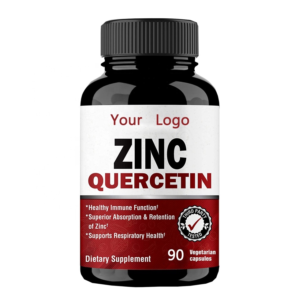 Organic Quercetin 1000mg with Zinc Capsules Support Cardiovascular Health Food Supplement Healthcare Immune Booster Capsules