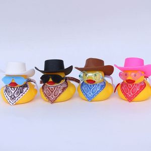 Cross-Border Little Yellow Duck Pvc Plastic Saliva Towel Toy Hat <b>Accessories</b> Internet-Famous <b>Doll</b> Car-Mounted - Product Image 2