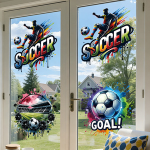 Autocollants Muraux de Football en Gros, Ensemble de Décorations Murales Thème Football, Autocollant de Fenêtre Coloré <span class=keywords><strong>BUT</strong></span> pour <span class=keywords><strong>Chambre</strong></span> d'Enfant, Décoration Journée de Match - Product Image 5