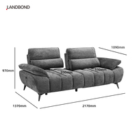 Canapé d'angle multifonctionnel en L, moderne, inclinable, 3 places, de luxe, avec moteur électrique, en tissu, pour hôtel, appartement, villa