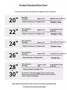 Wholesale Fashionable <strong>Light</strong> Weight Travel <strong>Suitcase</strong> 70/30 Split <strong>Large</strong> Capacity Sturdy Durable Thickened Trolley case 360 Degree - Product Image 6