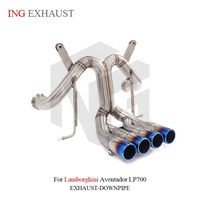ING SUS304 Échappement direct pour Lamborghini Aventador LP700 L539 6.5L V12 2011-2016 |   Bleu Brûlé Quad-Tip Vente en Gros