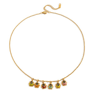 Ladybug Necklace Gold Chain Colorful Insect Charms Daily Wear Gift Jewelry - Product Image 5