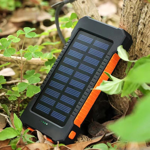 Banque d'énergie solaire double USB 10001mAh-15000mAh Chargeur de batterie sans fil étanche Banques d'alimentation portables Panneau solaire avec lumière LED - Product Image 5