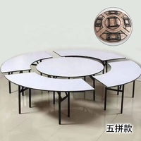 Ensemble de table et chaises de salle à manger modernes, tables de banquet de luxe léger pour salle à manger, salon ou hôtel, table pliante