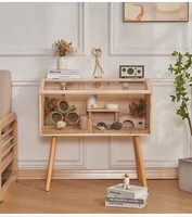 Grande cage de course professionnelle pour animaux de compagnie, style extérieur, en bambou, avec motif animalier, pour chiens, chats, lapins, pour salon