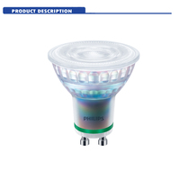 PHILIPS MASTER LEDspot GU10 Ultra Efficient 2.1W 50000 heures de durée de vie, équivalent 50W, lampe LED à faisceau étroit de 36 degrés