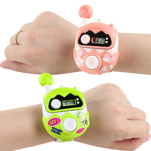 Ensemble de talkie-walkie pour enfants - Portée de 300 m, <span class=keywords><strong>radio</strong></span> bidirectionnelle avec horloge numérique et cordon portable pour les jeux en extérieur/intérieur - Product Image 3