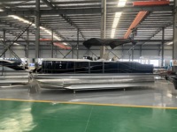 Bateau ponton en aluminium de 25 pieds, bateau de pêche, de loisirs et de croisière, moteur hors-bord 150-200 CV, 30-35 nœuds, télécommande