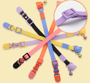 Luxuriöses Personalisiertes PVC-Katzenhalsband mit Glocke und Wasserdichter Funktion im Chinesischen Stil Einfarbig Langlebig für Haustiere - Product Image 2