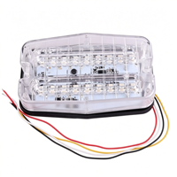 Feu de signalisation à grille LED 54W, montage latéral, boîtier en alliage d'aluminium, clignotant d'urgence multicolore pour camion, IP65
