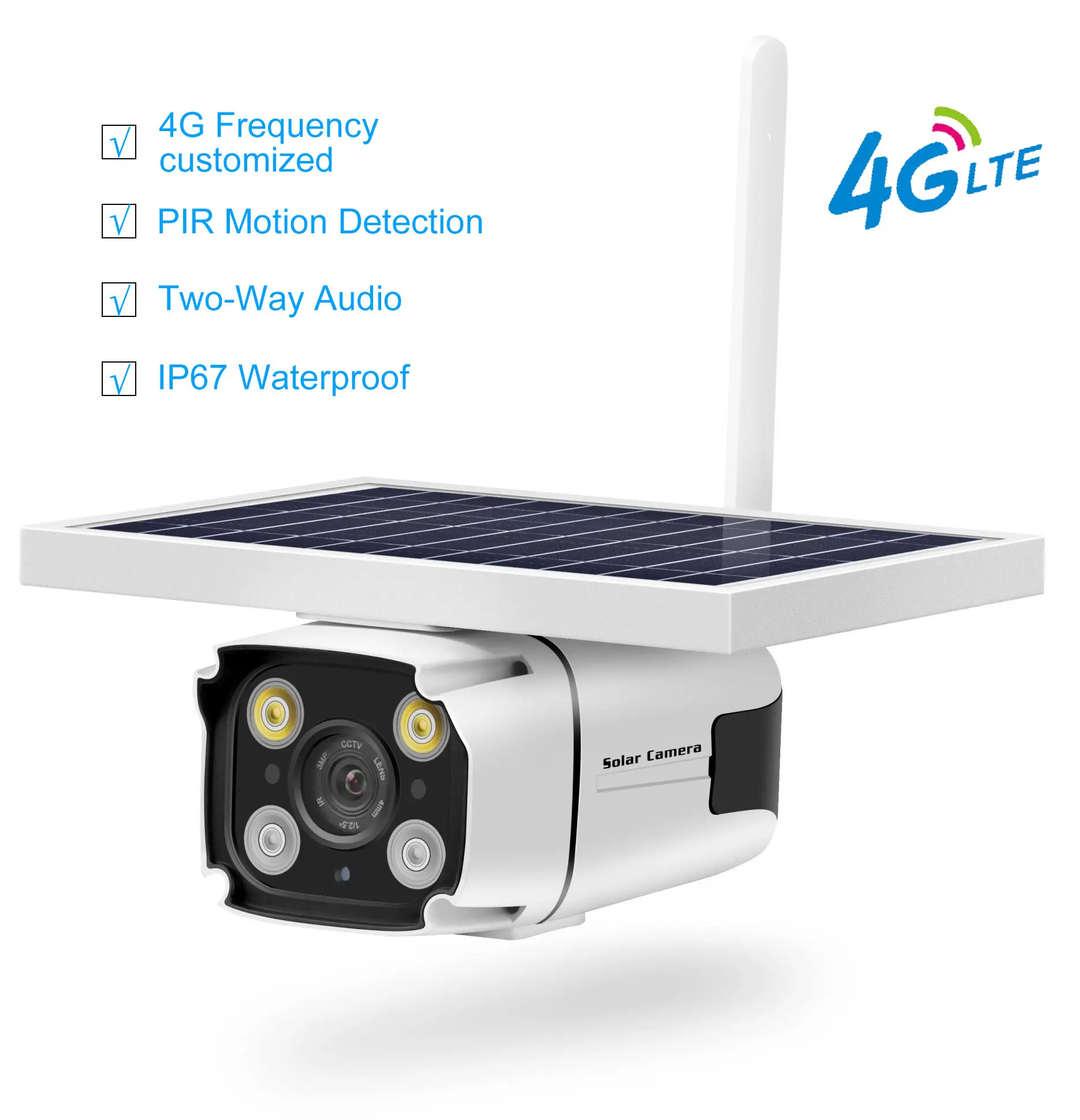 2021 YN88 Waterproof IP67 Solar Powered Battery Security IP CCTV Camera Wireless PIR GSM LTE 4G Solar Camera With SIM Card Slot