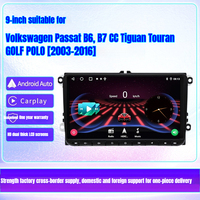 Autoradio multimédia central 2 Din 9 pouces, lecteur MP5, Android Auto, Apple Carplay, Bluetooth audio pour VW