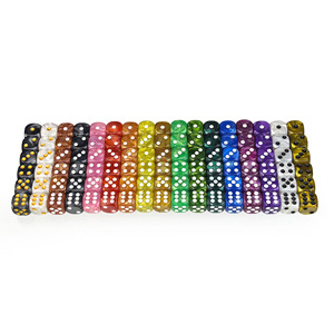Vente en gros de dés à six faces en acrylique de 16 mm D6 à coins arrondis pour jeux de société, jeux de rôle, soirées KTV, en vrac - Product Image 2