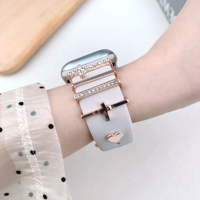 Mode femmes papillon amour breloques anneau décoratif pour bracelets de montre