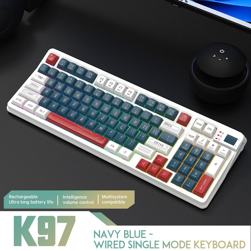 Clavier Lumineux Arc-en-Ciel Bleu et Blanc