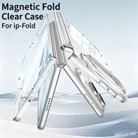 Coque de téléphone magnétique transparente pour iPhone 18 Duo Fold, protection antichoc, coque pliable transparente
