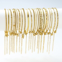 Bracelet chaîne et maillons en acier inoxydable pour femme, plaqué or 18 carats, polyvalent, simple, pour tous les jours, bijou basique inaltérable, cadeau