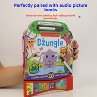 Livres d'images pour enfants avec module sonore à 6 boutons et ceinture ajustable ; Livres avec accessoires sonores ; Son personnalisable à activer par pression