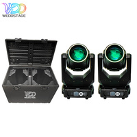 Cabeza móvil LED RGBW de 295W con estuche de transporte ABS para DJ, discoteca, club nocturno, bodas y equipos de escenario
