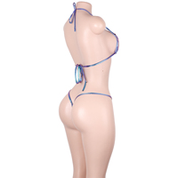Ensembles de lingerie réfléchissante deux pièces pour la danse exotique, effet arc-en-ciel, soutien-gorge et string, pour pole dance, tenues de club et festivals