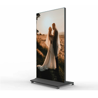Écran publicitaire LCD ultra fin de 85 pouces, résolution HD 4K, pour événements et fêtes, affichage numérique LCD sur pied pour intérieur
