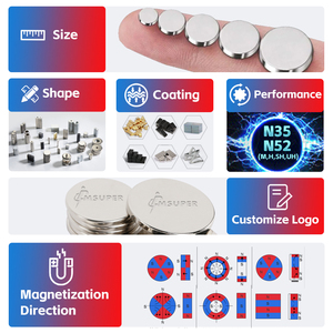 Magneti Rotondi con Adesivo, Magneti Potenti con Retro Adesivo, Magnete in Ceramica Magnetica - Product Image 3