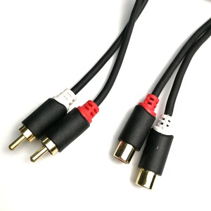 Commercio all'ingrosso della fabbrica 3.5mm Stereo spina maschio cavo Audio doppio <span class=keywords><strong>RCA</strong></span> per Computer telefono cellulare altoparlante microfono-PVC 1080p - Product Image 4