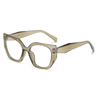Lunettes de protection anti-lumière bleue unisexe à monture complète transparente motif œil de chat, grande monture, anti-rayonnement