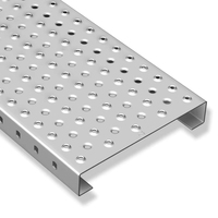 Panneau antidérapant en aluminium personnalisé directement de l'usine Planche de sécurité perforée Caillebotis pour passerelle métallique à perforer Treillis métallique